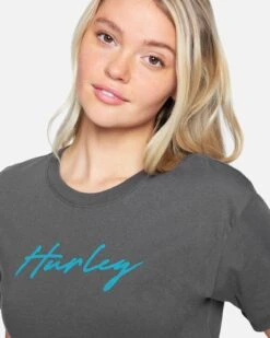 Billie Script Perfect Girlfriend Crew -Hurley 3hcz8582 thunder grey 5