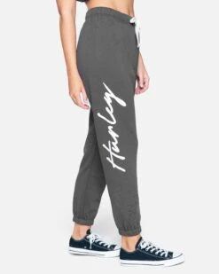 Billie Script Perfect Fleece Jogger -Hurley 3hcz8877 thunder grey 4