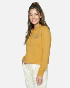 SHROOM CUT OFF CROP HOODIE -Hurley 3hj2710611 honey gold 3