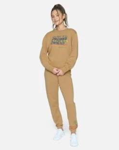 77 COLORS GIRLFRIEND CREW FLEECE -Hurley 3hj5070753 iced coffee 4