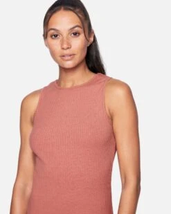 Side Slit Maxi Dress -Hurley 3hkd0248 faded rose 4