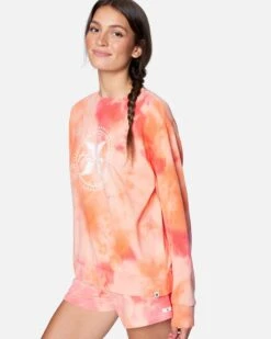 Tie Dye Girlfriend Fleece Top 10 Tie Dye Girlfriend Fleece Top -Hurley 3hkj0168 melon tie dye 3