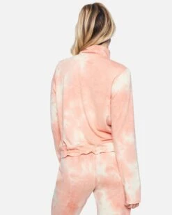 Quarter Zip Pullover 9 Quarter Zip Pullover -Hurley 3hkj0291 coral almond dreamy tie dye 2 v2