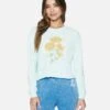 Paige Washed Cropped Boyfriend Long Sleeve Tee -Hurley 3hl04700775 airbl 1