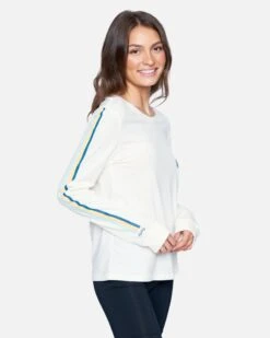 Stripe Waves Classic Long Sleeve Tee -Hurley 3hl1630237 tofu 3