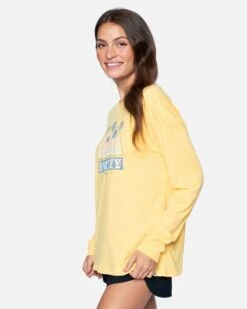 Mackenna Boyfriend Long Sleeve Tee -Hurley 3hl1640073 cornsilk 3