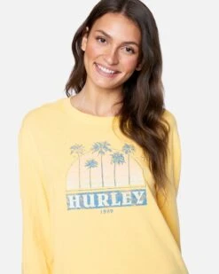 Mackenna Boyfriend Long Sleeve Tee -Hurley 3hl1640073 cornsilk 5