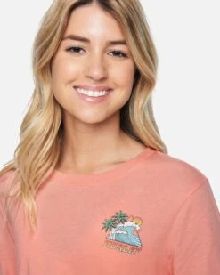 Hummel Cropped Long Sleeve Tee -Hurley 3hl2750303 coral almond 5 v2