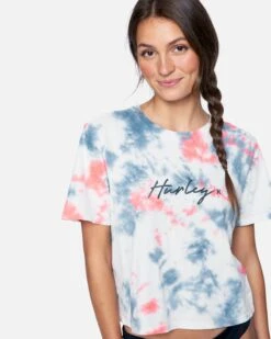 Scripty Tie Dye Cropped Tee