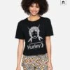 Hurley X Black Girls Surf Cropped Crew Short Sleeve T-Shirt -Hurley 3hs1570669 caviar 1
