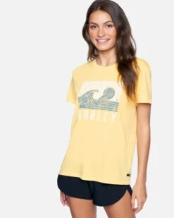 Everyday Too Washed Relaxed Girlfriend Tee -Hurley 3hs1590238 cornsilk 2