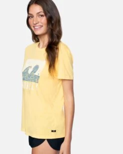 Everyday Too Washed Relaxed Girlfriend Tee -Hurley 3hs1590238 cornsilk 4
