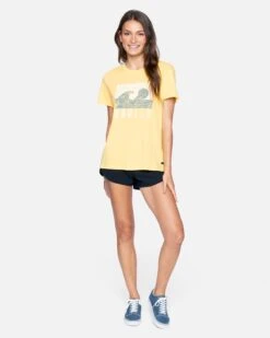 Everyday Too Washed Relaxed Girlfriend Tee -Hurley 3hs1590238 cornsilk 5
