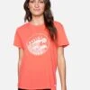 Ocean Dreams Washed Relaxed Girlfriend Tee -Hurley 3hs1590240 cayenne 1