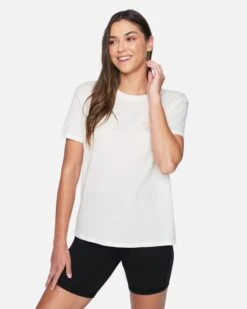 SOPHIA WASHED RELAXED GIRLFRIEND TEE -Hurley 3hs159b0704 marshmallow 3