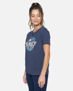 CREW WASHED RELAXED GIRLFRIEND TEE 9 CREW WASHED RELAXED GIRLFRIEND TEE -Hurley 3hs159b0742 mood indigo 3