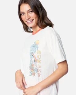 Meralynn Boyfriend Ringer Tee -Hurley 3hs1620241 tofu 5