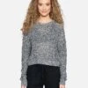 Twisted Open Knit Sweater -Hurley 3hsj0396 caviar marshmallow 1