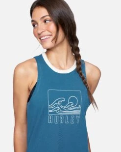 Everyday Ringer Tank -Hurley 3ht01550231 stellar 5