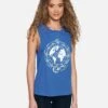 Global Washed Muscle Tank -Hurley 3ht1560540 dazzling blue 1