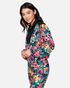 Kat Printed Windbreaker Jacket 9 Kat Printed Windbreaker Jacket -Hurley 3hwj0424 floral pop caviar 3