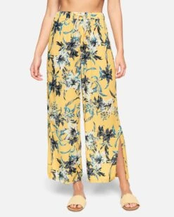 Solana Wide Leg Pant 10 Solana Wide Leg Pant -Hurley 3hwkp0090 cornsilk lily 3