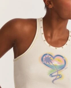 LoveShackFancy X Hurley - Whitewater Rib Tank -Hurley 3hwkt0720 bone 4