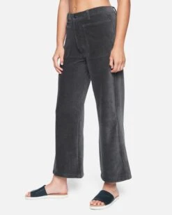 Corduroy Wide Leg Pant -Hurley 3hwp0256 vintage black 3 v2