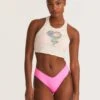 LoveShackFancy X Hurley - Rhinestone V Front Skimpy Bikini Bottom 1 LoveShackFancy X Hurley - Rhinestone V Front Skimpy Bikini Bottom -Hurley HLSFB105 COTTONCANDY 3