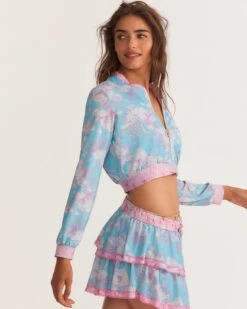 LoveShackFancy X Hurley - Under The Sea Cropped Bomber Jacket 12 LoveShackFancy X Hurley - Under The Sea Cropped Bomber Jacket -Hurley HLSFC103 UNDERTHESEA 2