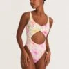 LoveShackFancy X Hurley - Hibiscus Cheeky One Piece -Hurley HLSFO100 HIBISCUS 4