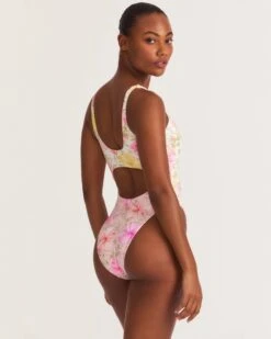 LoveShackFancy X Hurley - Hibiscus Cheeky One Piece -Hurley HLSFO100 HIBISCUS 5
