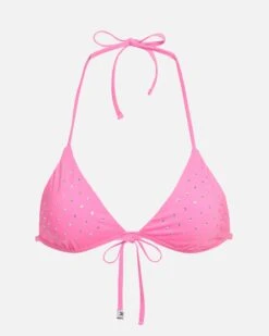 LoveShackFancy X Hurley - Rhinestone Fixed Tri Bikini Top -Hurley HLSFT106 COTTON CANDY 1