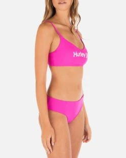One And Only Solid Bralette 9 One And Only Solid Bralette -Hurley HT1238 DRAGONFRUIT 3