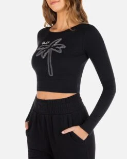 Simpler Times Long Sleeve Baby Tee 8 Simpler Times Long Sleeve Baby Tee -Hurley HU140K3 BLACK 03