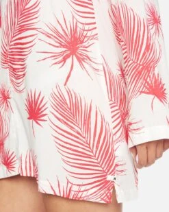 Hana Hooded Coverup -Hurley ct1220 white red orbit palm 4 vv3