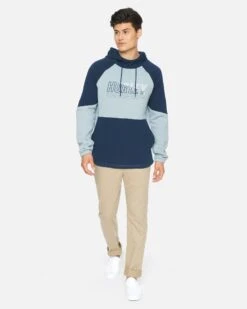 M ONSHORE BLOCKED PULLOVER -Hurley cu0354 obsidian 3 vv3