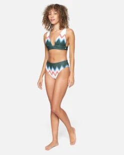 Playa Adjustable Banded Surf Top -Hurley cu1982 vintage green 4