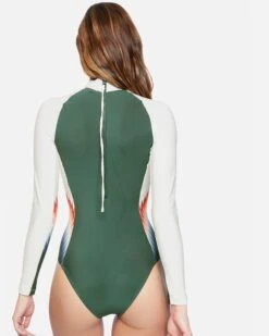 Playa Long Sleeve Surf Suit -Hurley cu1984 vintage green 3