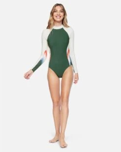Playa Long Sleeve Surf Suit -Hurley cu1984 vintage green 4