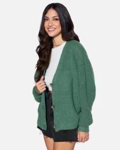 ESSENTIAL BONFIRE CARDIGAN -Hurley dz23f183 gray green 3 8778de00 c0c4 47ff b51e 08b15d534b76