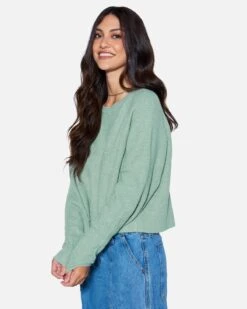 ESSENTIAL HAYLEY SWEATER 9 ESSENTIAL HAYLEY SWEATER -Hurley dz23f207 iceberg green 3 0c641a2e 3b87 4709 8e1f e20162957097