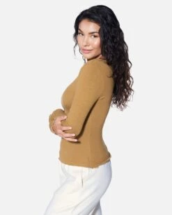 ESSENTIAL EVERYDAY LONG SLEEVE TOP -Hurley dz23f214 pale brown 3 ca32e4ce 8e64 49ac 9fff f05958c03236