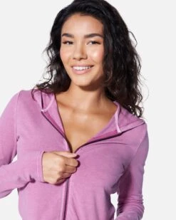 ESSENTIAL ZIP UP CROPPED HOODIE -Hurley dz24a067 vintage plum 5 5d790db8 3fa2 40f3 b36e 0fa5bd9673cf