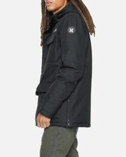 North Field Jacket With Patch -Hurley h6n102f0ht black 3 outlet