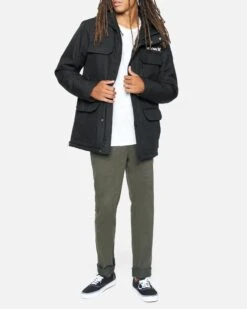 North Field Jacket With Patch -Hurley h6n102f0ht black 4 outlet