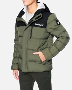 Barrel 2.0 Puffer Jacket -Hurley h6n104f0rr cargo khaki 3