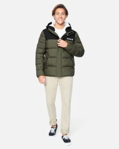 Barrel 2.0 Puffer Jacket -Hurley h6n104forr cargo khaki 4