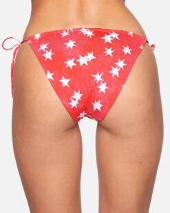 Star Spangled Reversible Slider Tie Side Cheeky Bikini Bottom 11 Star Spangled Reversible Slider Tie Side Cheeky Bikini Bottom -Hurley hb1071 red pepper multi 4