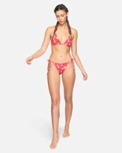 Star Spangled Reversible Slider Tie Side Cheeky Bikini Bottom 12 Star Spangled Reversible Slider Tie Side Cheeky Bikini Bottom -Hurley hb1071 red pepper multi 5